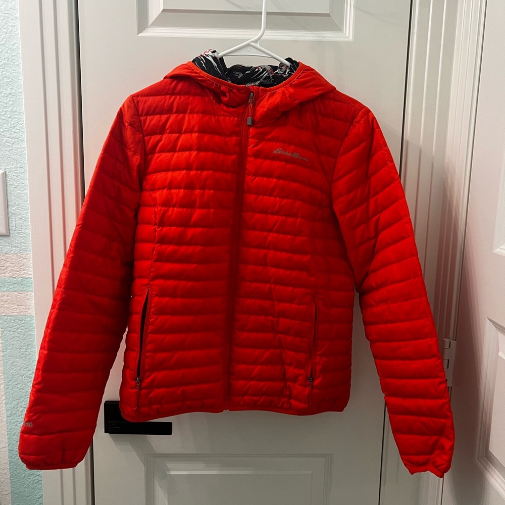 Eddie Bauer Bright Orange Puffer Jacket